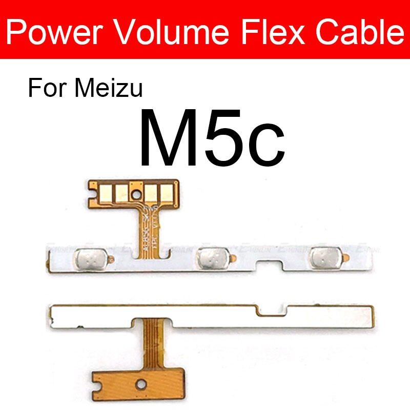 Volume & On Power Flex Cable For Meizu Meilan M1 M2 M3 M3s M5 M5s M5c M6 M6S Max Note Switch Button Key Side Flex Ribbon Repair: M5c