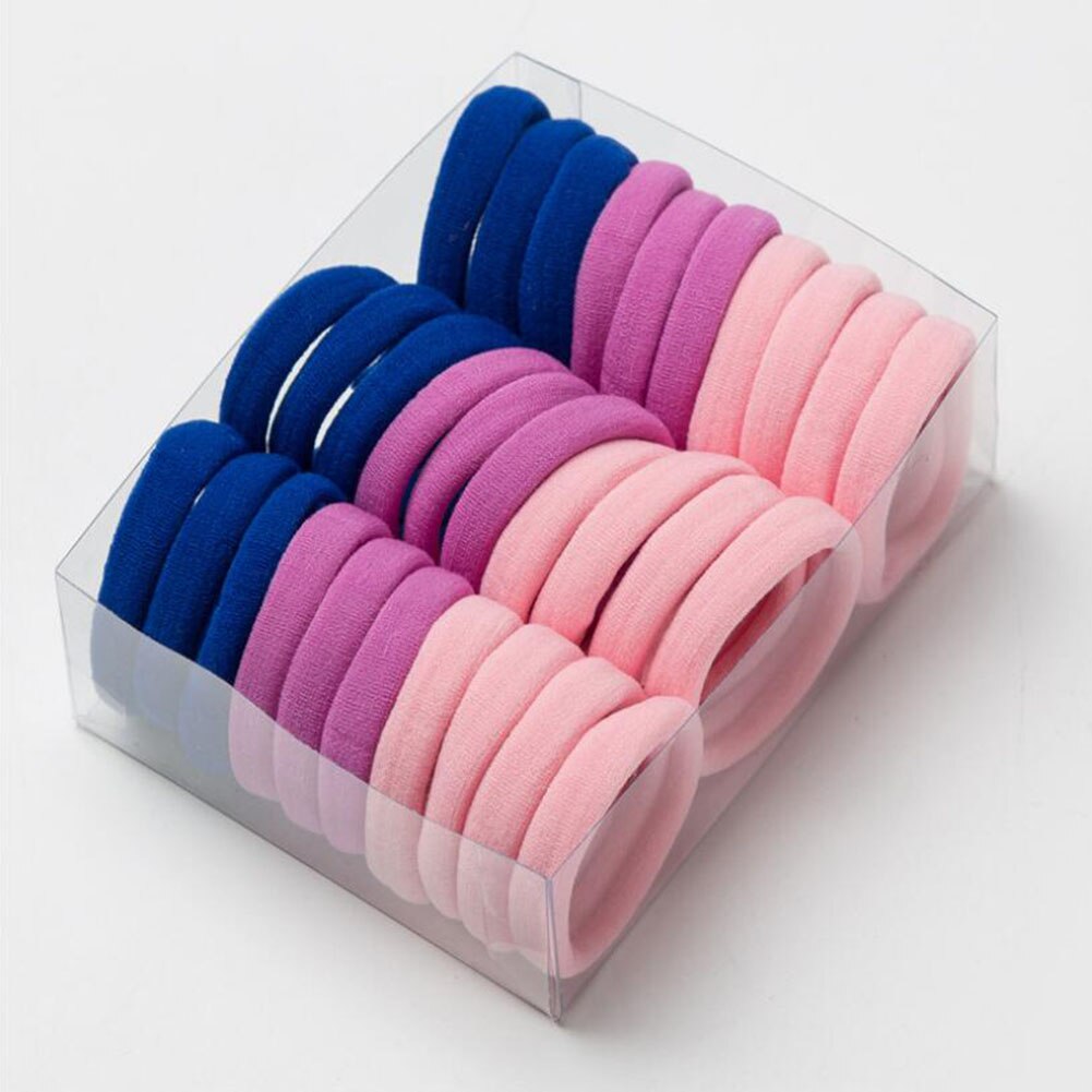 30PCS/Set Women Girls Colorful Nylon Elastic Hair Bands Ponytail Holder Rubber Bands Scrunchie Headband Hair Accessories: 5