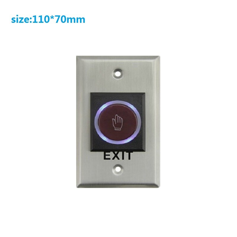 Infrared Induction Door Exit Button Access Control Door Release Switch No Touch: 110x70 Gesture