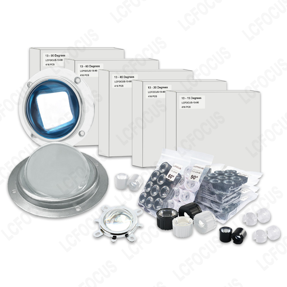 Lentille LED 1W 3W 5W, 10 pièces, collimateur réflecteur 5/10/15/30/45/60/90/120 degrés, lentille optique acrylique PMMA 20MM