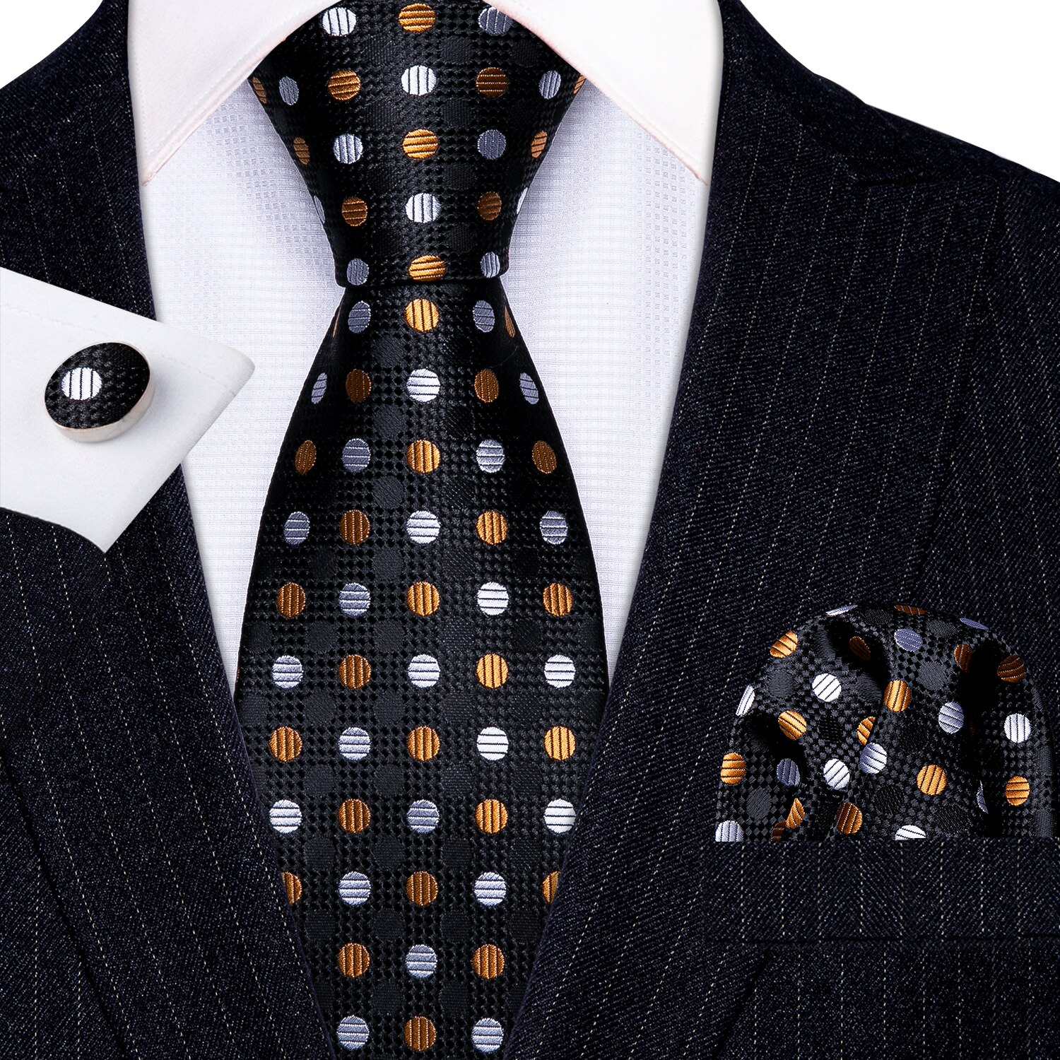 Red Skull Men Tie Set 8.5cm Silk Handkerchief Ties For Men Wedding Business Barry.Wang Gravata Necktie: LS-5290