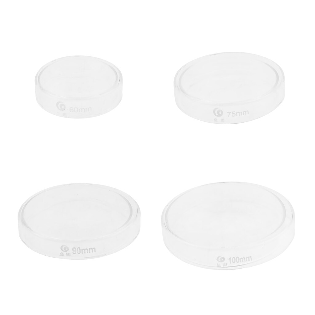 Glas petriskål glas steriliseret celle/plantevævskulturskål 60/75/90/100mm