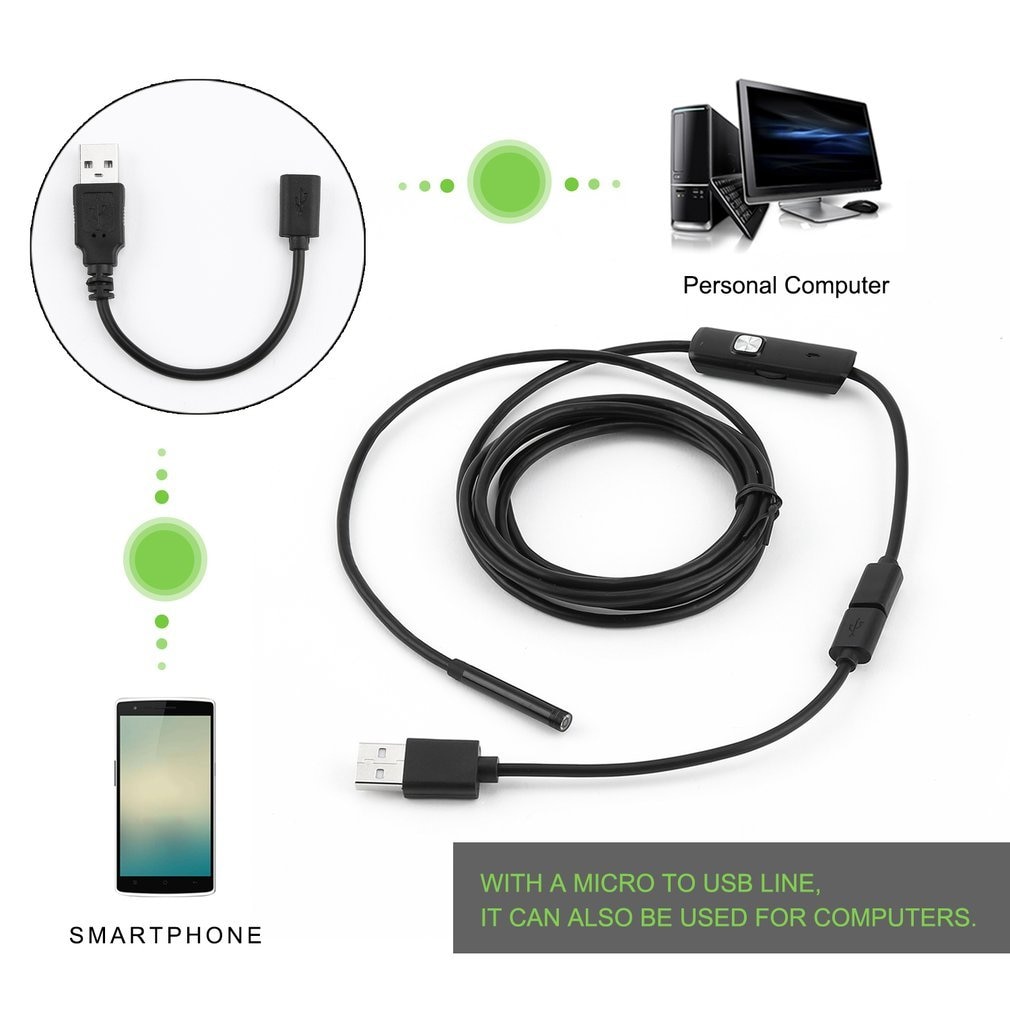 Endoscope Mini Camera Otoscopio Usb Security Camera 5.5mm For Android Phone Smartphone And PC Otoscope Inspection Camera