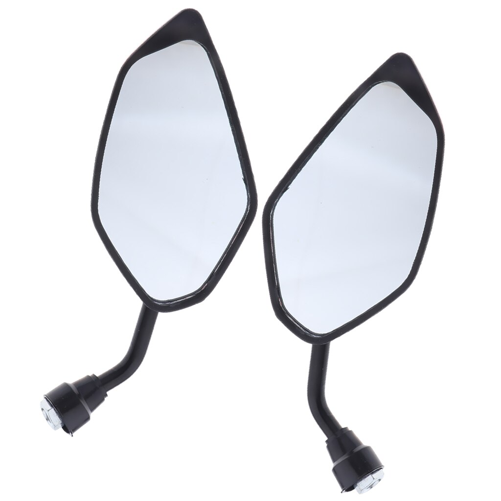 Motocicleta Universal, ciclomotor Dirt Bike ATV, escúter 10mm, espejo retrovisor lateral (1 par): Blanco