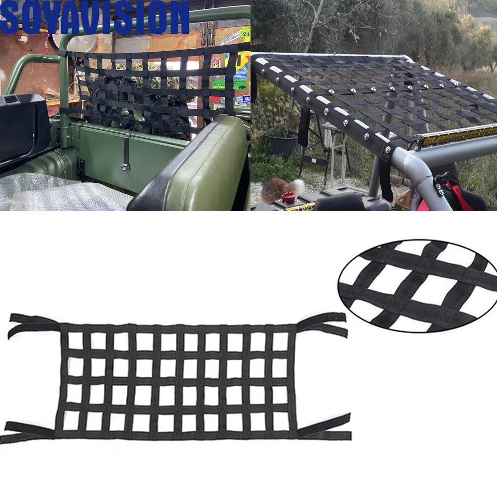 Zware Bagagenet Auto Top Dak Hangmat Bed Rest Storage Netwerk Cover Voor Jeep Wrangler JK 2007 Up Exterieur accessoires Cover