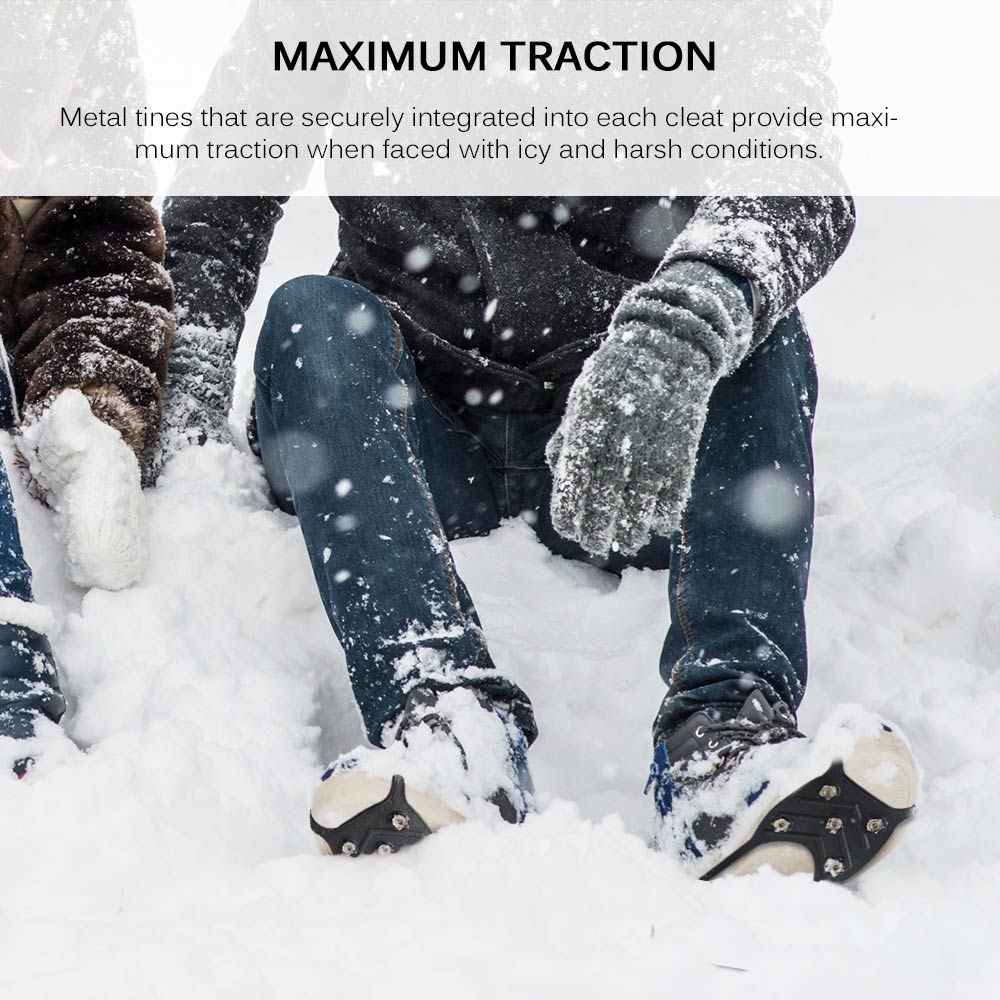 1 Paar M L 8 Studs Anti-Slip Sneeuw Ijs Stijgijzers Klimmen Schoen Spikes Grips Crampons Cleats Overschoenen Stijgijzers spike Schoenen Stijgijzers