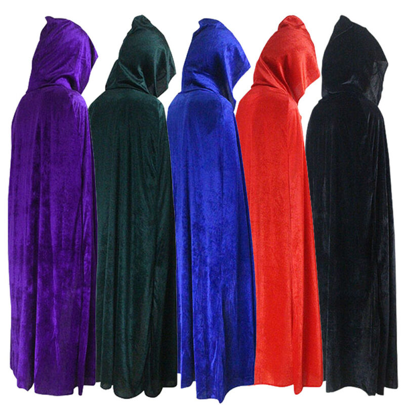 Capa con capucha gótica adultos elfo bruja Purim largo carnaval Halloween capas capa bata Larp mujeres hombres vampiro Grim Reaper