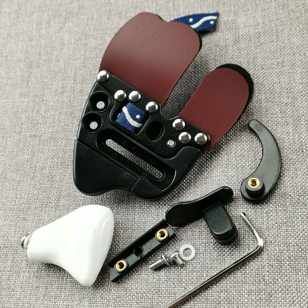 Protezione Dita Tiro Con L'Arco Decut HOCKII - Alluminio E Pelle, Mano Sinistra O Destra, Varie Taglie