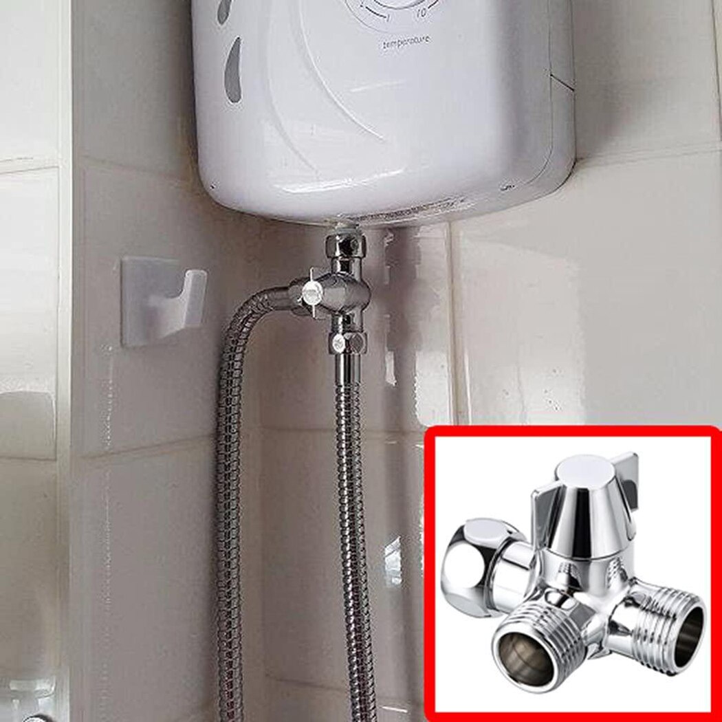 Rozdzielacz węża prysznicowego mosiądz 3-drożny rozdzielacz 1/2 &quot;rączka prysznica T Adapter rozdzielacz prysznicowy, bateria prysznicowa, zawór trójdrożny