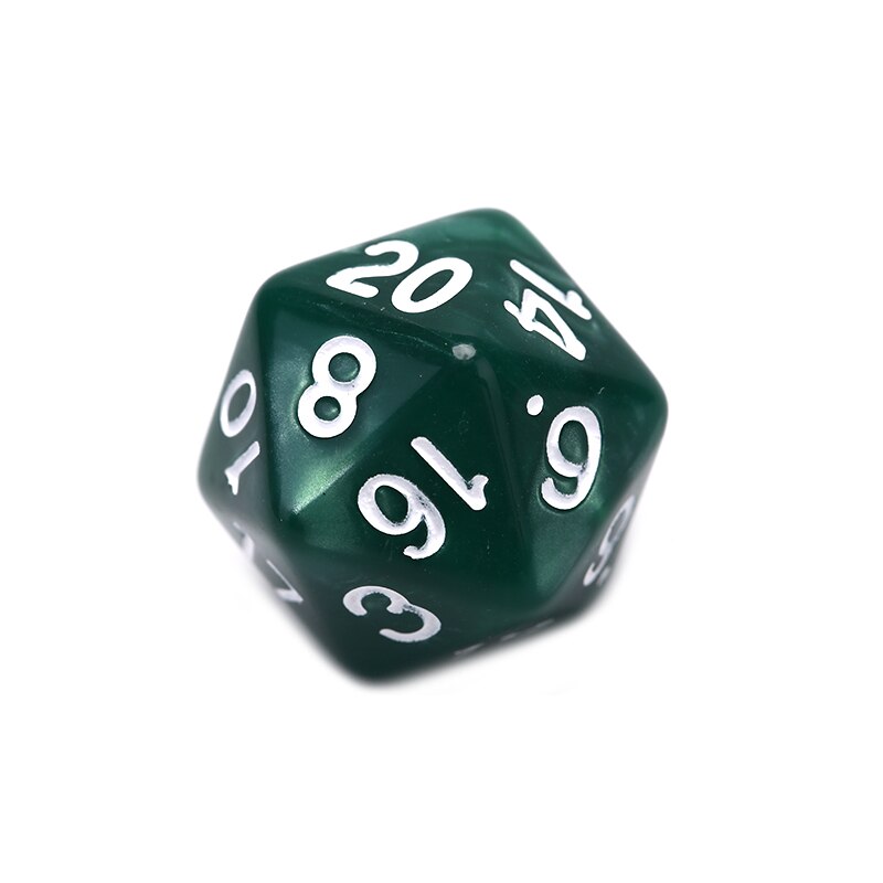 1PC Duurzaam Pearlized D20 Dobbelstenen Acryl 20 Zijdige Dobbelstenen voor Board Game: WG