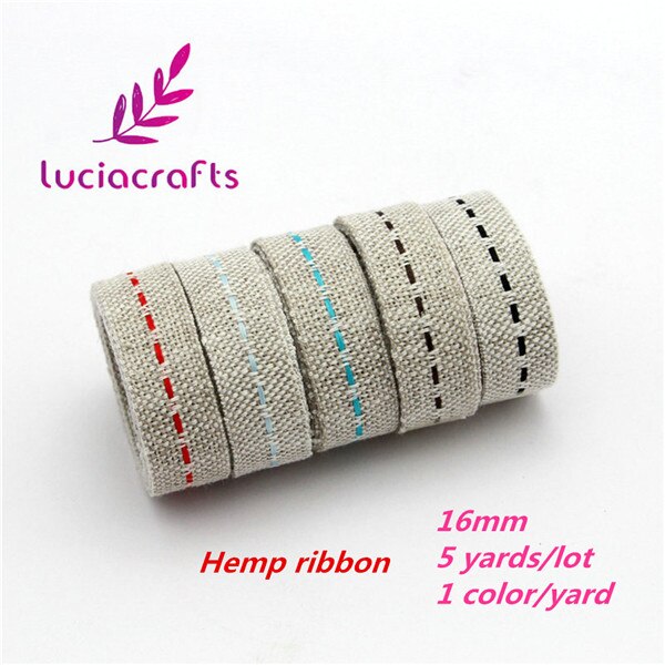 ! Lucia ambachten Multi stijlen Lint Grosgrain Satijn Hennep Linten DIY Cadeaupapier Bruiloft Decor Materialen T0315: Style 6   5yards