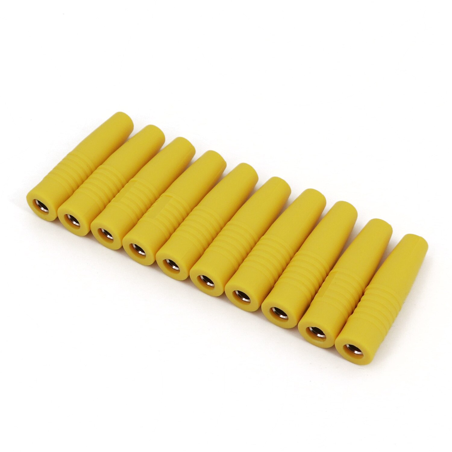 10Pcs Brass 4mm Insulated Banana Female Jack Plug Wire Solder Connector: 10Pcs Yellow