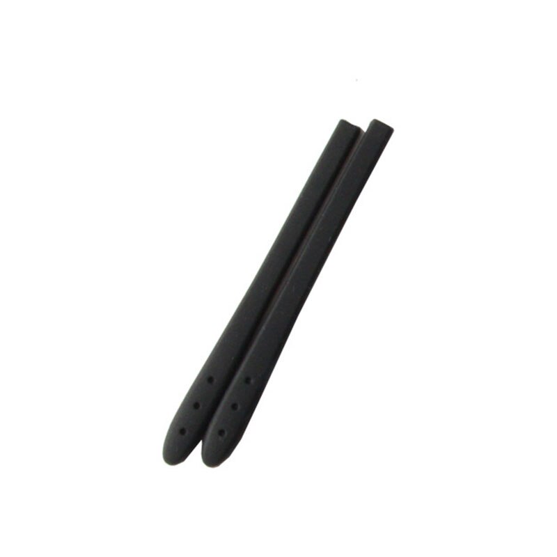 1 par brille benovertræk anti-slip silikone ørekrog tempel tip holder krog briller tilbehør unisex briller ben: Sort