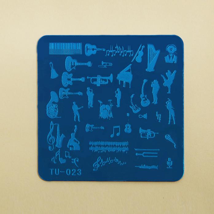 Motif de musique bricolage modèle Nail Art Image timbre estampage plaques manucure F35