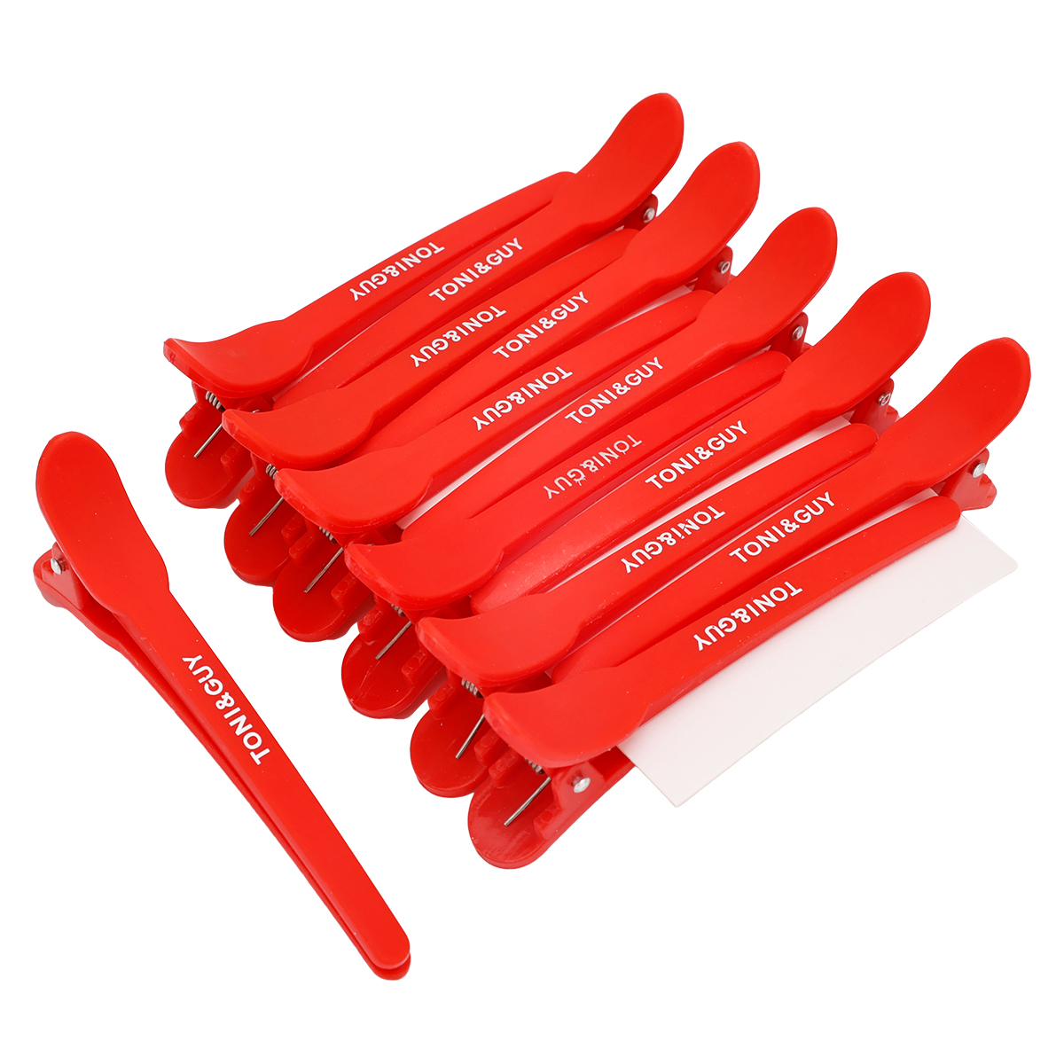 12 Uds. Pinzas para el cabello de peluquería, pinzas para el cabello de cocodrilo, pinzas antideslizantes de plástico negro, herramientas de estilismo para el cuidado del cabello de salón: Caqui oscuro