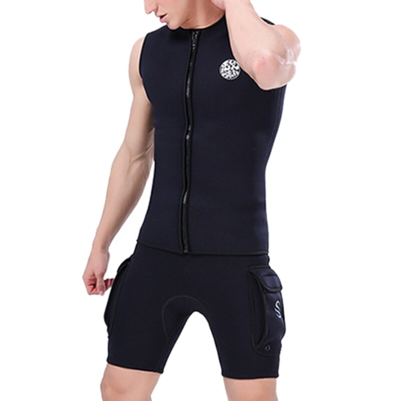 Traje de baño sin mangas de neopreno de 3mm Unisex para buceo surf natación navegar al aire libre