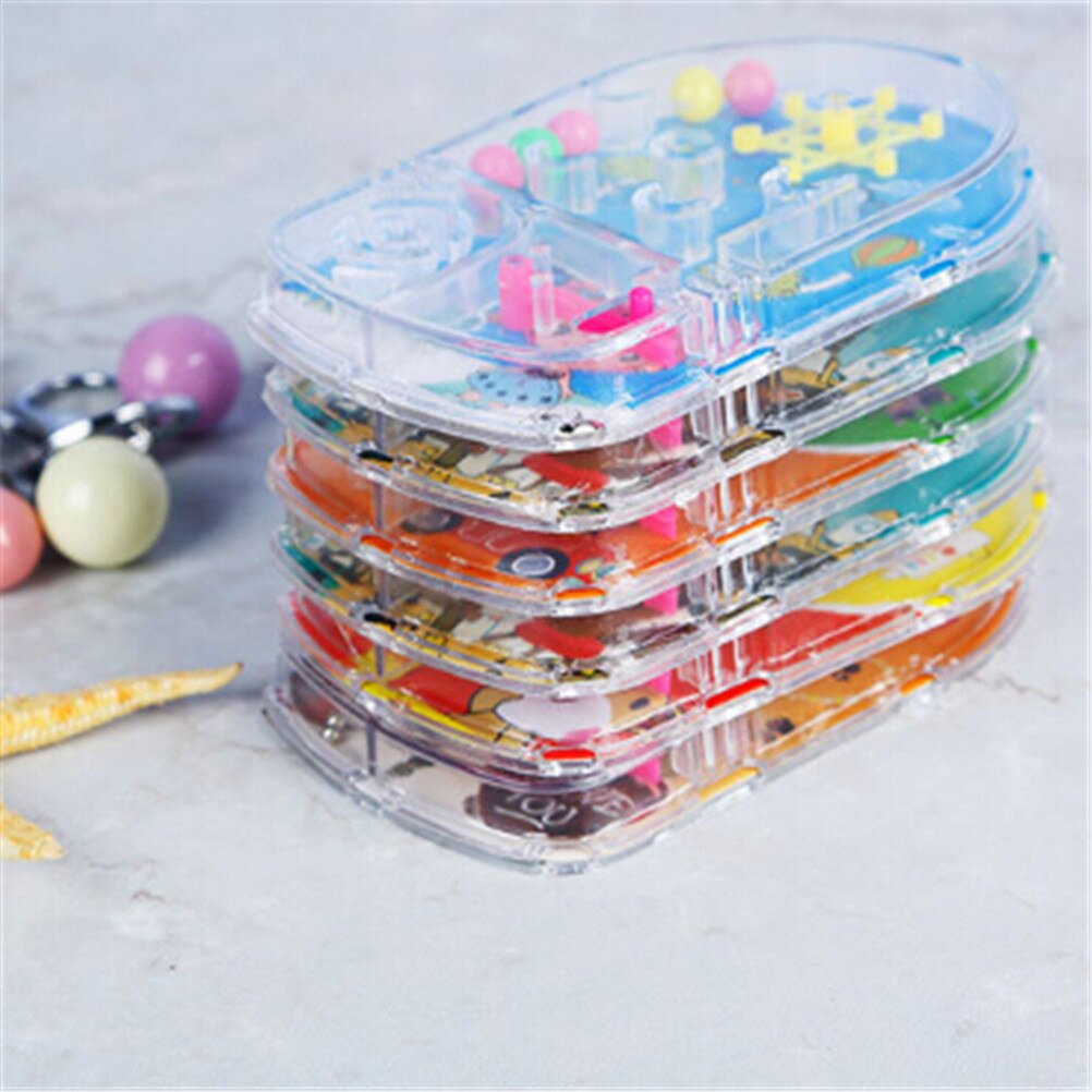 1Pc Plastic Mini Bal Doolhof Intellect 3d Puzzel Speelgoed Balans Barrière Magic Labyrint Willekeurig Sturen