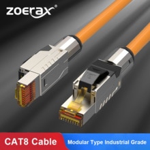 Zoerax Cat8 Ethernet Patch Kabel S/Ftp 22AWG Dubbele Afgeschermde Solid Cable | 2000Mhz 2Ghz 40Gbps | 5th-Gen Ethernet Lan Netwerk