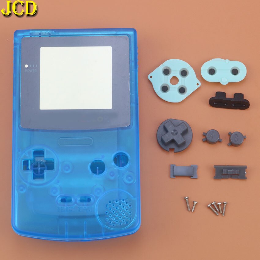 JCD 1PCS For Nintend GameBoy Color Game Replacement Case Plastic Shell Cover for GBC Console Full Housing Case: R