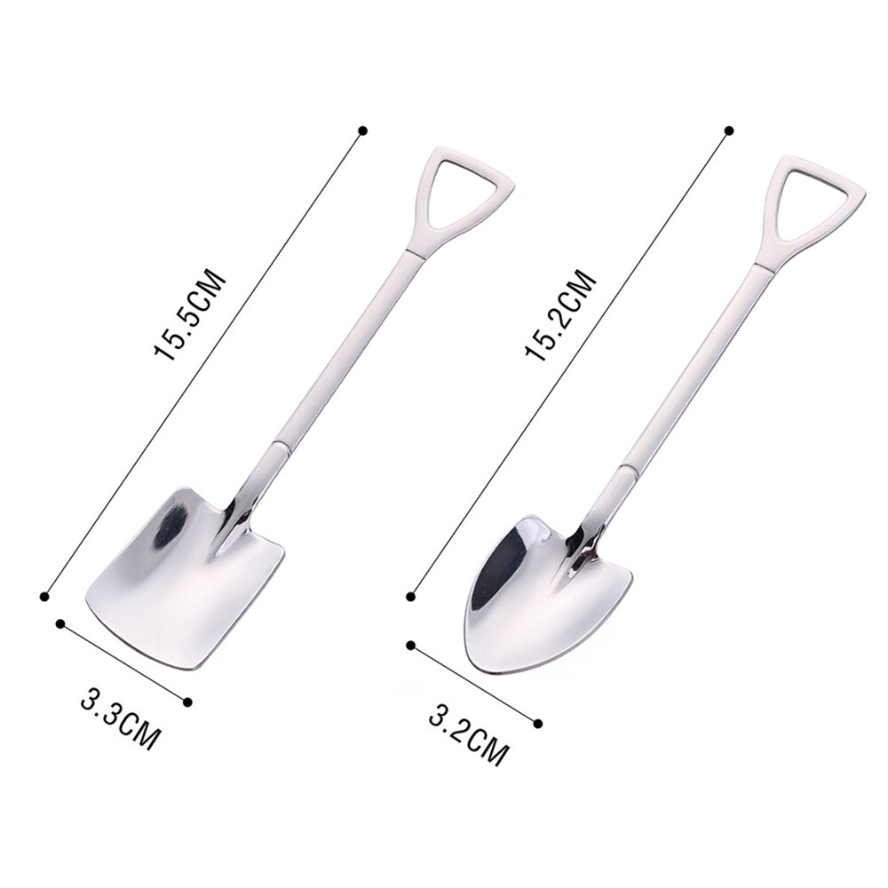 6 kinds of shovel coffee spoon golden spoon stainless steel spade spoon watermelon spoon dessert spoon ice cream spoon