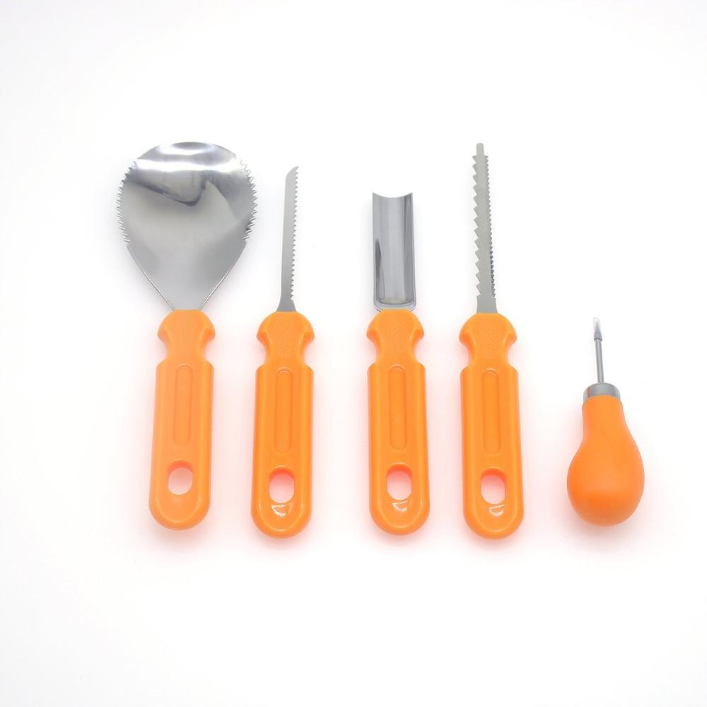 Halloween græskar udskærings værktøj halloween græskar skæring værktøj kit rustfrit stål udskæring værktøj