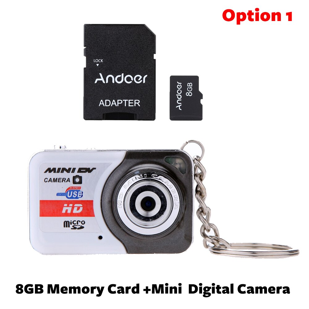 In US Stock Mini Camera X6 Portable Ultra camcorder HD Digital Camera Mini DV Support 32GB & Mic: Add 16G Card