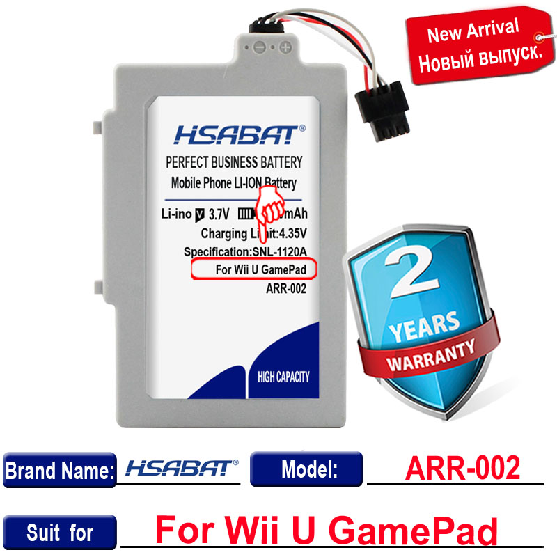 Hsabat 4100 Mah Oplaadbare Batterij Voor Nintendo Wii U Gamepad ARR-002