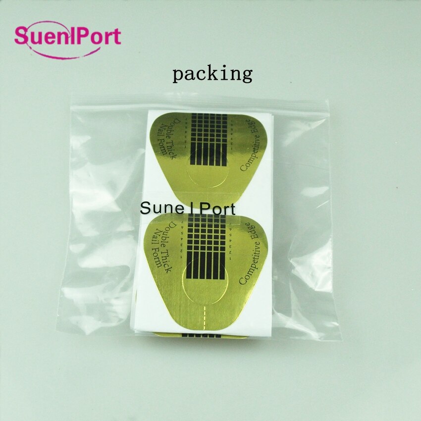 Sune l Poort 100 stks Professionele nail forms Acryl Curve Nagels Gel Nagel Nail Art Guide Vorm Stickers Lijm UV Gel