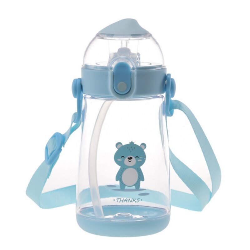 Babys drikkekop baby drikkekop halm kop studenterrem drikkekop 380ml bpa gratis: Bl