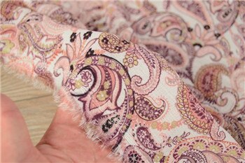 Classic paisley pattern western style chiffon fabric soft draping micro elastic dress shirt fabric