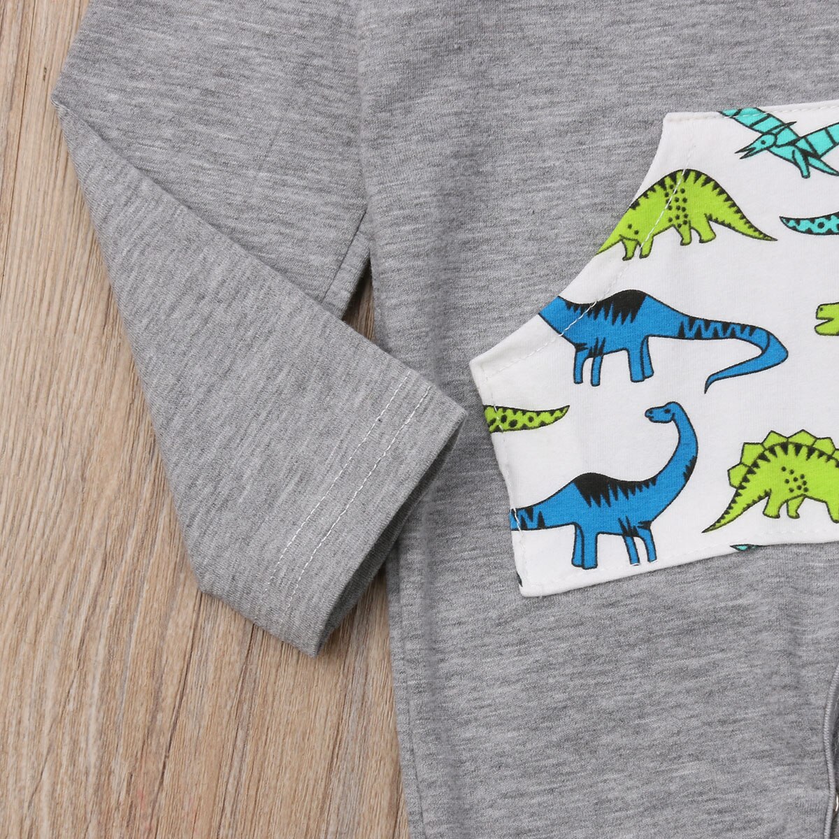 Barboteuse d'automne pour bébés filles 0-24M | Tout , pour bébés garçons et filles, imprimé dinosaure, capuche, manches longues, gris, vêtements chauds,