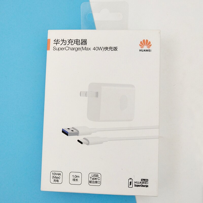 Huawei Supercharge Fast Charger Max 40W 10V/4A Met 5A Kabel Voor Huawei P30 P40 Nova 5 5T 7 Pro Mate 30 20 Pro Magic 2 Honor V30