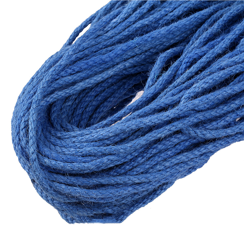 Cuerda de yute Natural de 5mm, cuerda de hilo colorida, cuerdas retorcidas de cáñamo, cuerda de macramé para rascar mascotas, decoración artesanal hecha a mano, 10 yardas: 4 mm / Latón