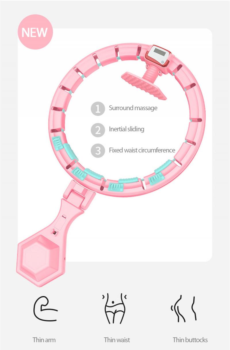 Anillo de aro deportivo para contador inteligente, Equipo de Ejercicios para adultos, luminoso, sin caída, cintura estrecha ajustable, equipo de Fitness