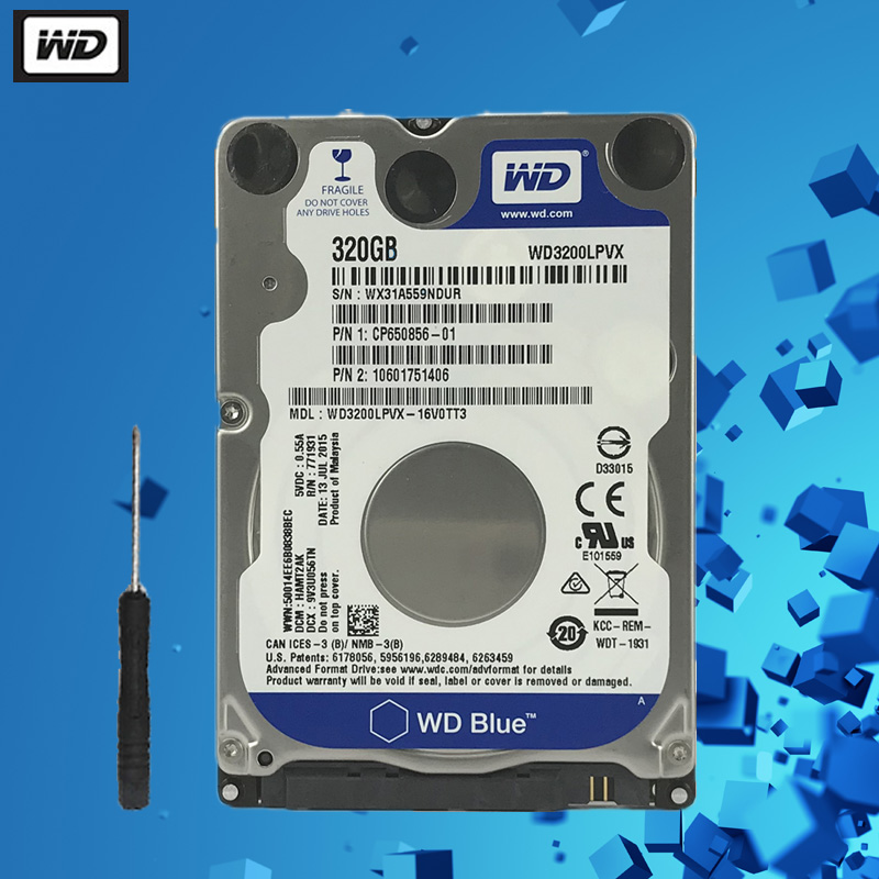 Wd 320gb bærbare harddiske blå disk computer intern hdd hd harddisk sata  ii 8mb cache 5400 rpm 2.5 " til notebook  ps4