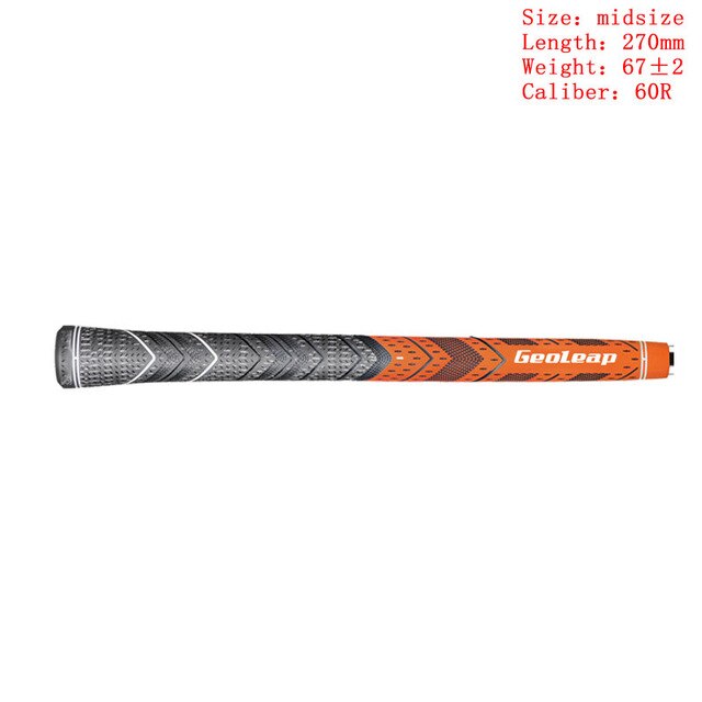 Golf irons Grip Midsize and standard Multicompound Golf club Grips Carbon Yarn 8pcs/l: orange midsize