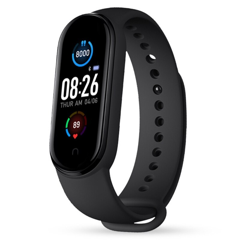 Tracker Fitness M5 Smart Watch uomo donna cardiofrequenzimetro: Black