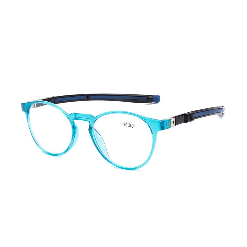 magnetic reading glasses portable men and women hanging neck reading glasses TR90 magnet reading glasses for the elderly: +250 / 809-3C1