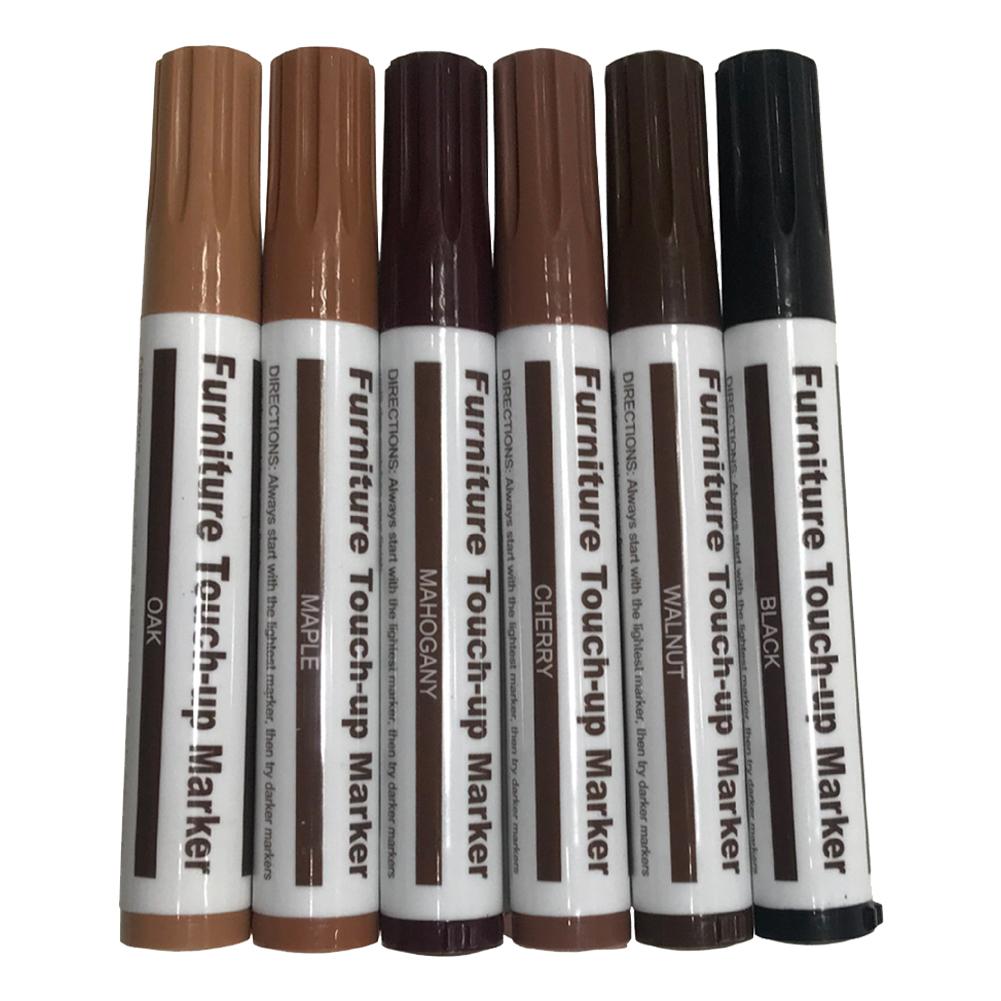 17 st möbler touch up kit markörer & fyllmedel pinnar trä repor återställa kit replapp måla penna trä komposit reparation: 6 st