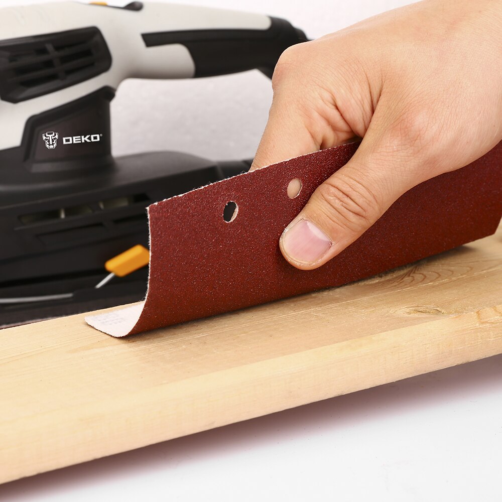 DEKO 20pcs Flat sandpaper, Sanding Paper ,Grit 40-400,Widely used in metal, woodworking for DKFS16Q1