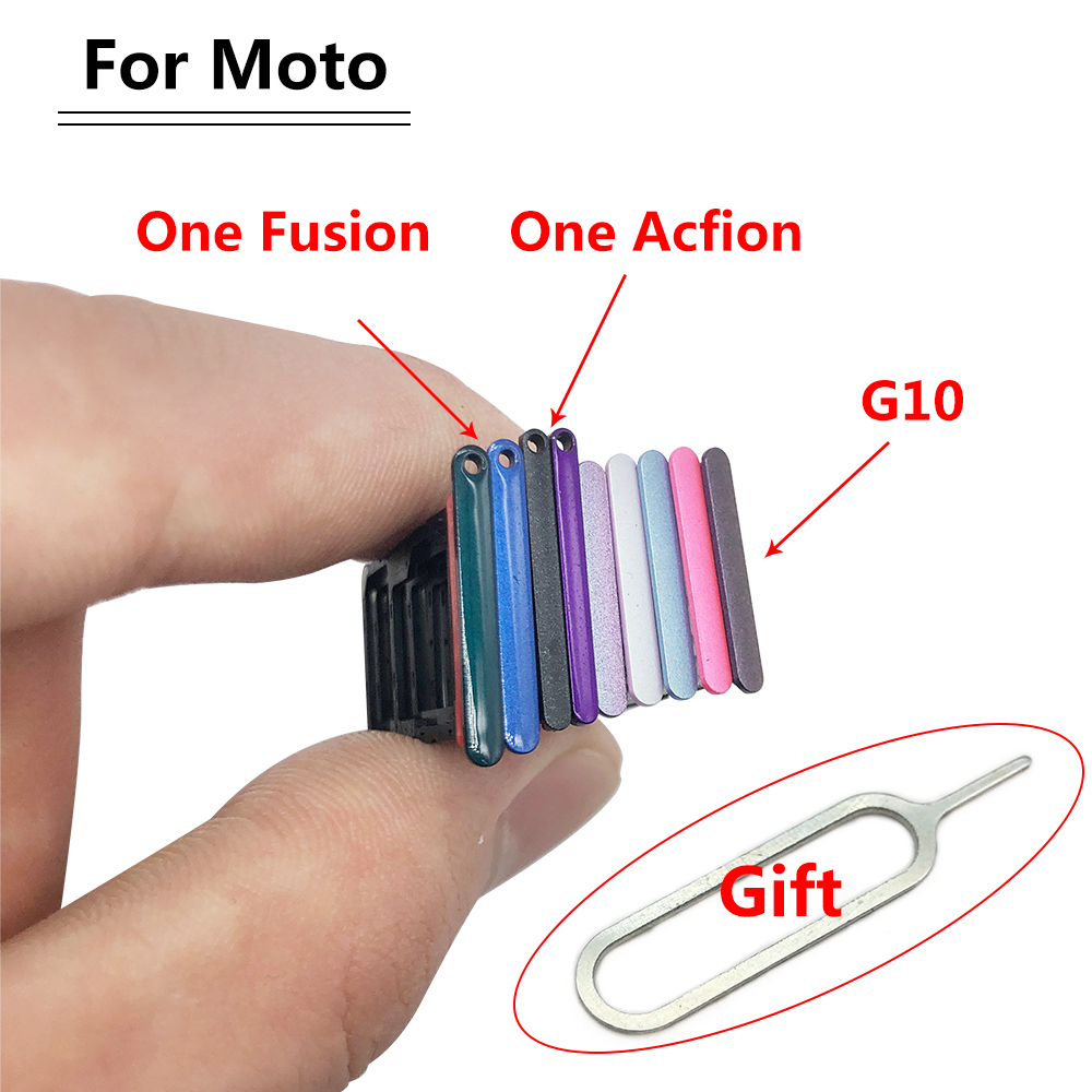 SiM Tray For Moto E6 Play E6S G10 One Action One Fusion Macro SIM Card Slot SD Card Tray Holder Adapter