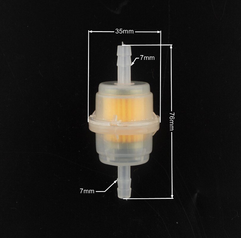 Filtre à gaz universel en ligne pour moto, filtre à carburant pour petit moteur de tondeuse à gazon, aimant Jane, 6mm, 7mm, 8mm, 1/4 ", 1PC: WHITE