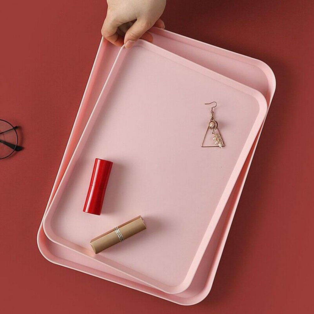 Rechthoekig dienblad Vierkant dienblad Antislip Krasbestendig Plastic Voedseldienblad Thuis Thee Fruit Dessert Dienblad