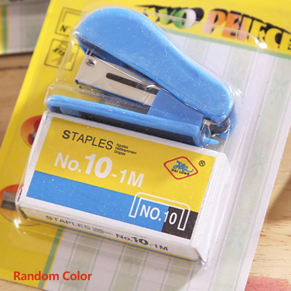 1 Pc Portable Kawaii Super Mini Stapler Useful Mini Color Set Office Binding Stapler Small Random Staples Stationery V3L2