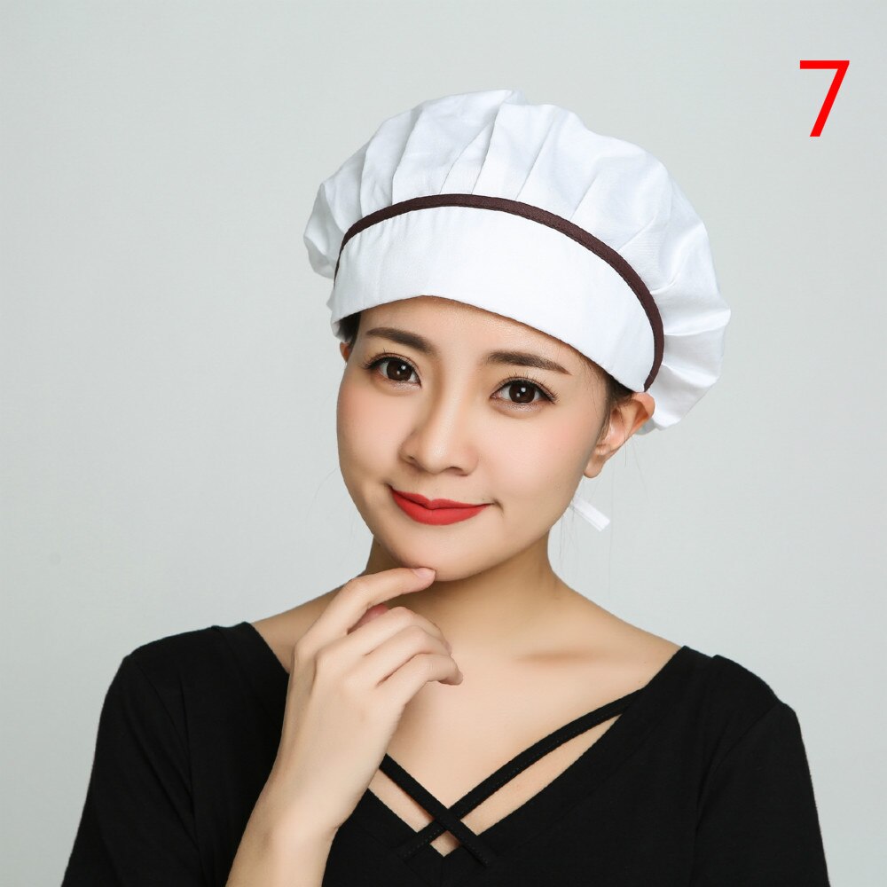 Chapeau de Chef pour hommes et femmes, uniforme de Chef cuisinier, de boulanger, de café, de Restaurant, d'hôtel, de boulangerie, chapeaux de travail, casquettes anti-poussière respirantes pour atelier: 7