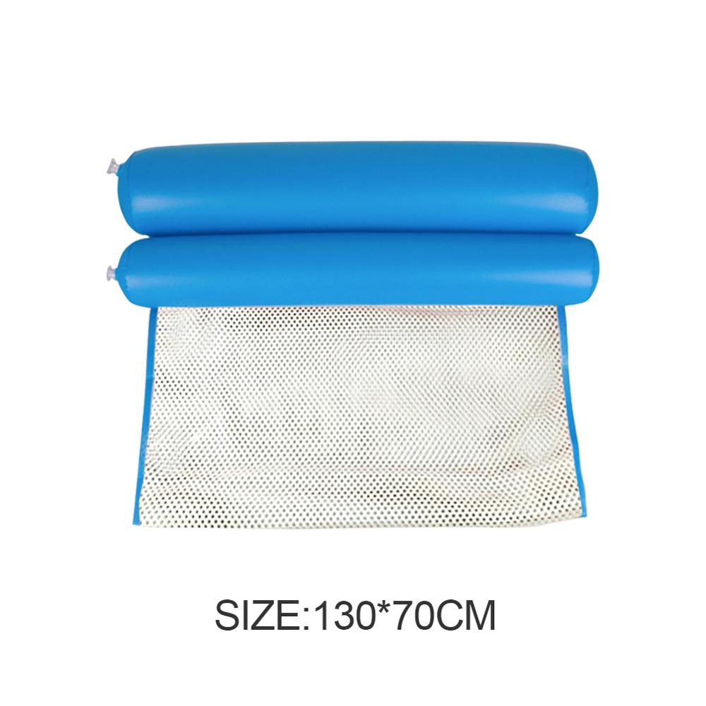 Colchón de aire plegable para playa y piscina, flotador inflable, cama de verano, hamaca de agua: Dark Blue