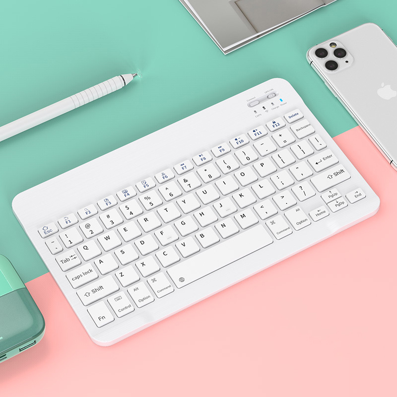 for iPad Air 4 Pro 11 Keyboard and Touchpad Bluetooth Keyboard Phone Tablet 2.4G Wireless Mouse 10 inch Keyboards for Huawei: white keyboard