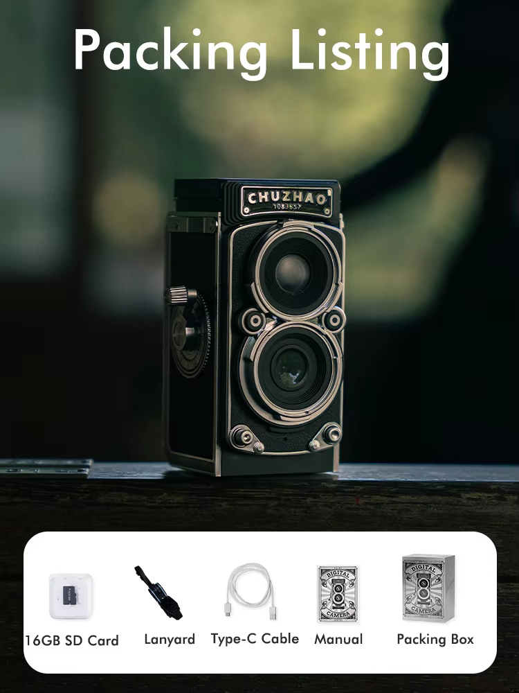 CCD Retro Mini Dual Reflex Camera Digitale Camera CMOS 12MP 1080P Model voor Collectie Niet-professionele Camera: Default Title