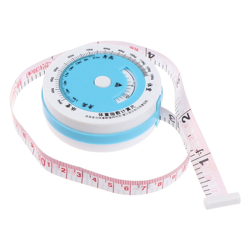 Ronde Vorm Bmi Lichaam Meetlint Bmi Caculator Bmi Body Mass Index Intrekbare Tape 1Pc