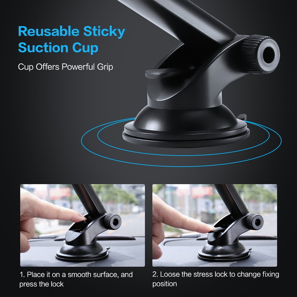 FLOVEME Car Phone Holder For iPhone XS MAX XR X Xiaomi 360 Rotate Dashboard Windshield Car Mount Mobile Holder For Phone Stand